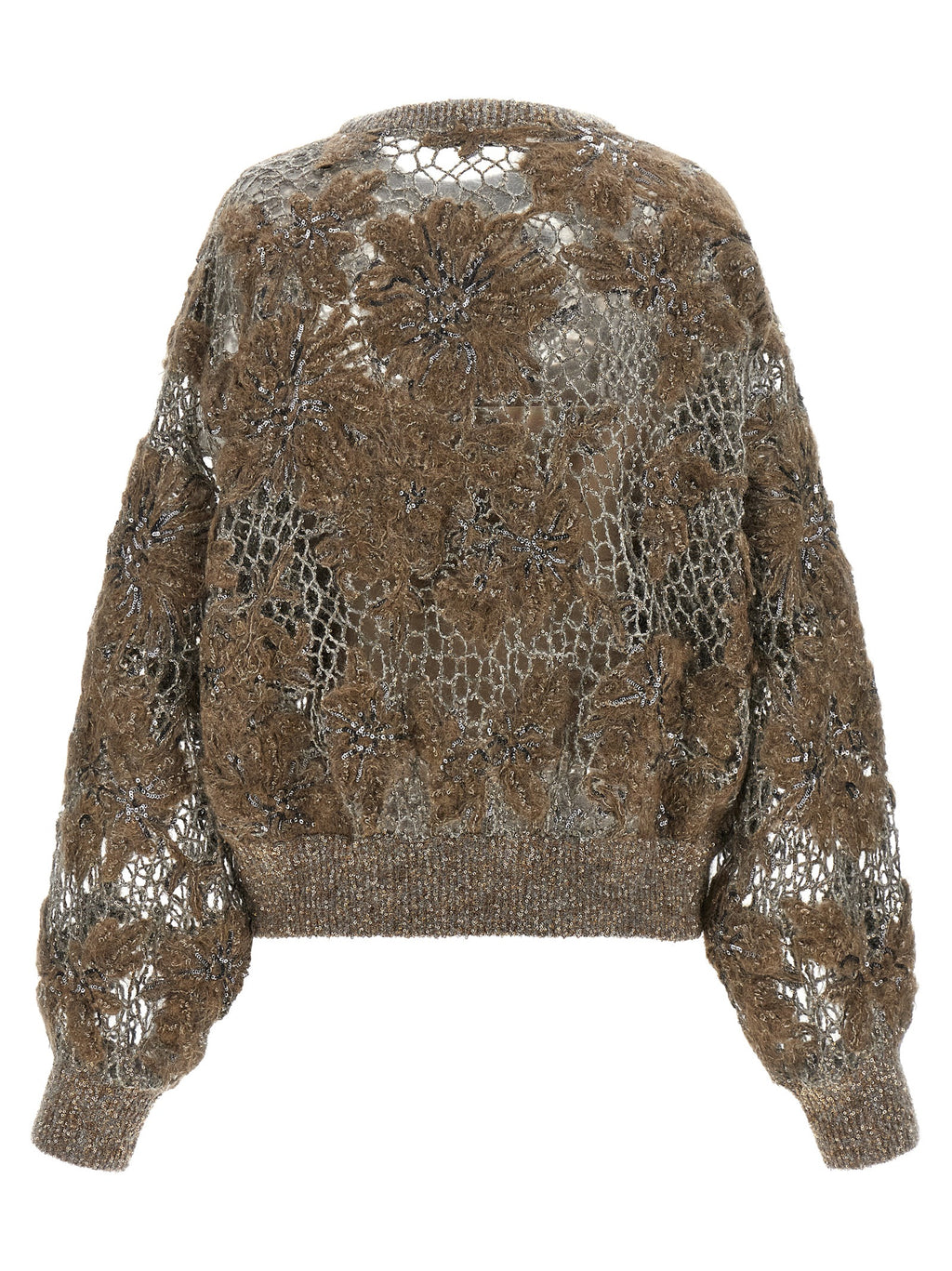 Brunello Cucinelli Beige Wollstrickjacke