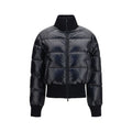 Moose Knuckles Schwarze Nylon-Jacke in voller Länge
