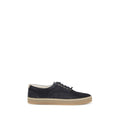 Brunello Cucinelli Blaue Wildleder-Sneaker mit niedrigem Schaft