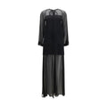 Forte_Forte Schwarzes Viskose-Freizeitkleid