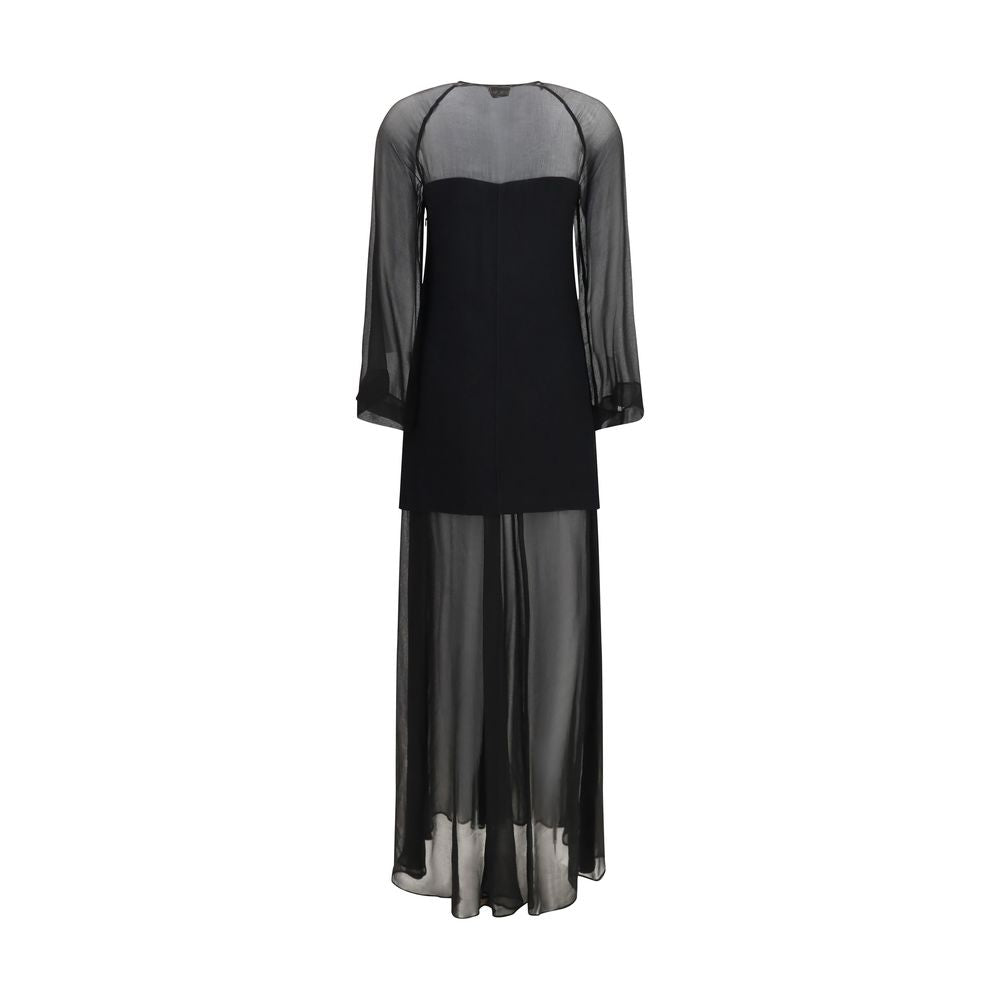 Forte_Forte Schwarzes Viskose-Freizeitkleid