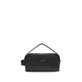 Prada Schwarze Bos Taurus Kalbsleder Schultertasche