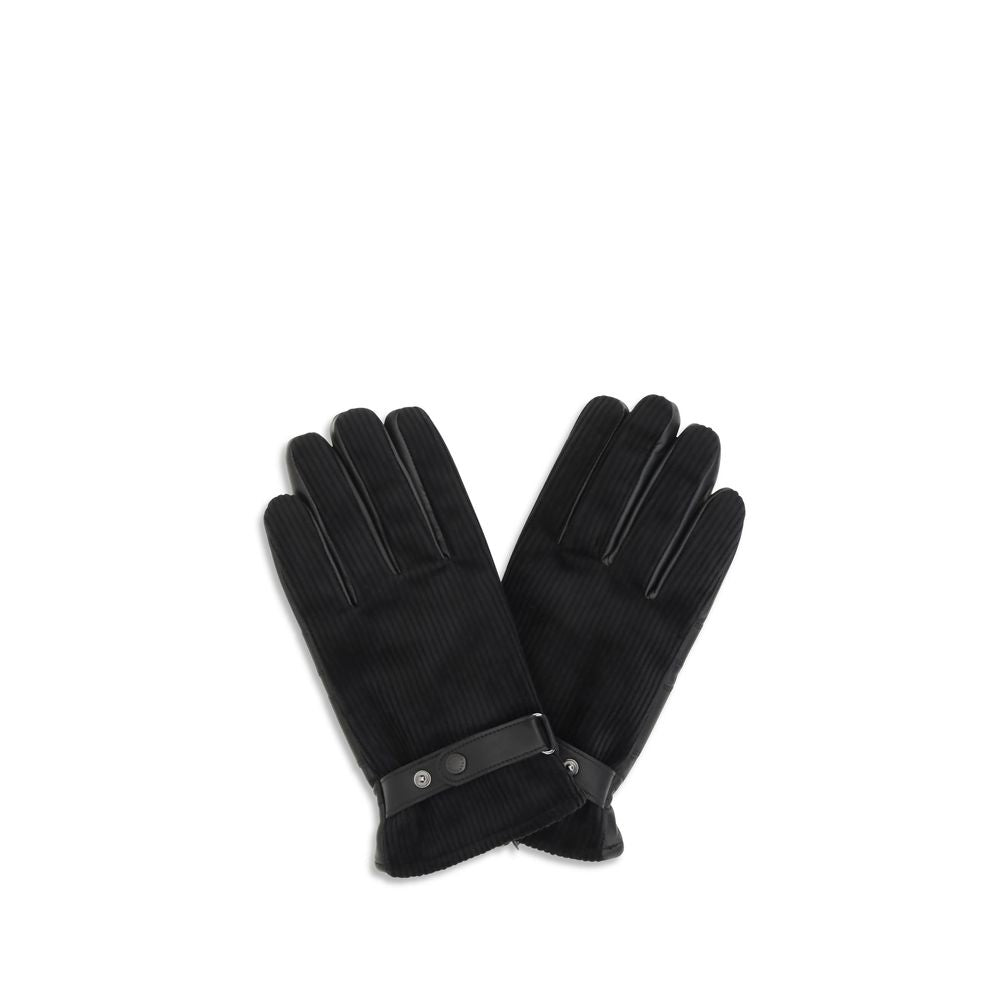 Barbour Schwarze Kalbslederhandschuhe Bos Taurus