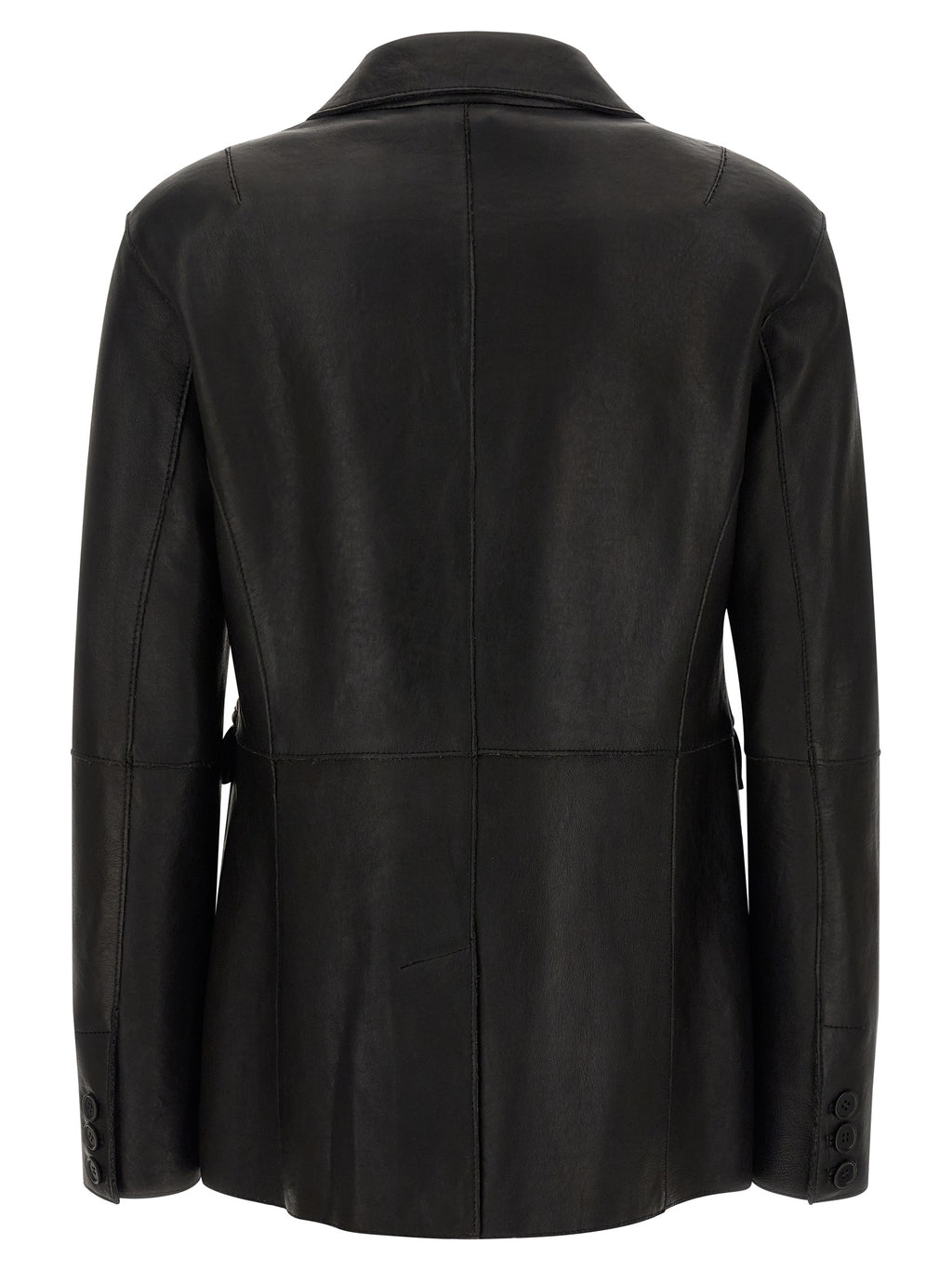 P.A.R.O.S.H. Schwarzer Blazer aus Lammleder