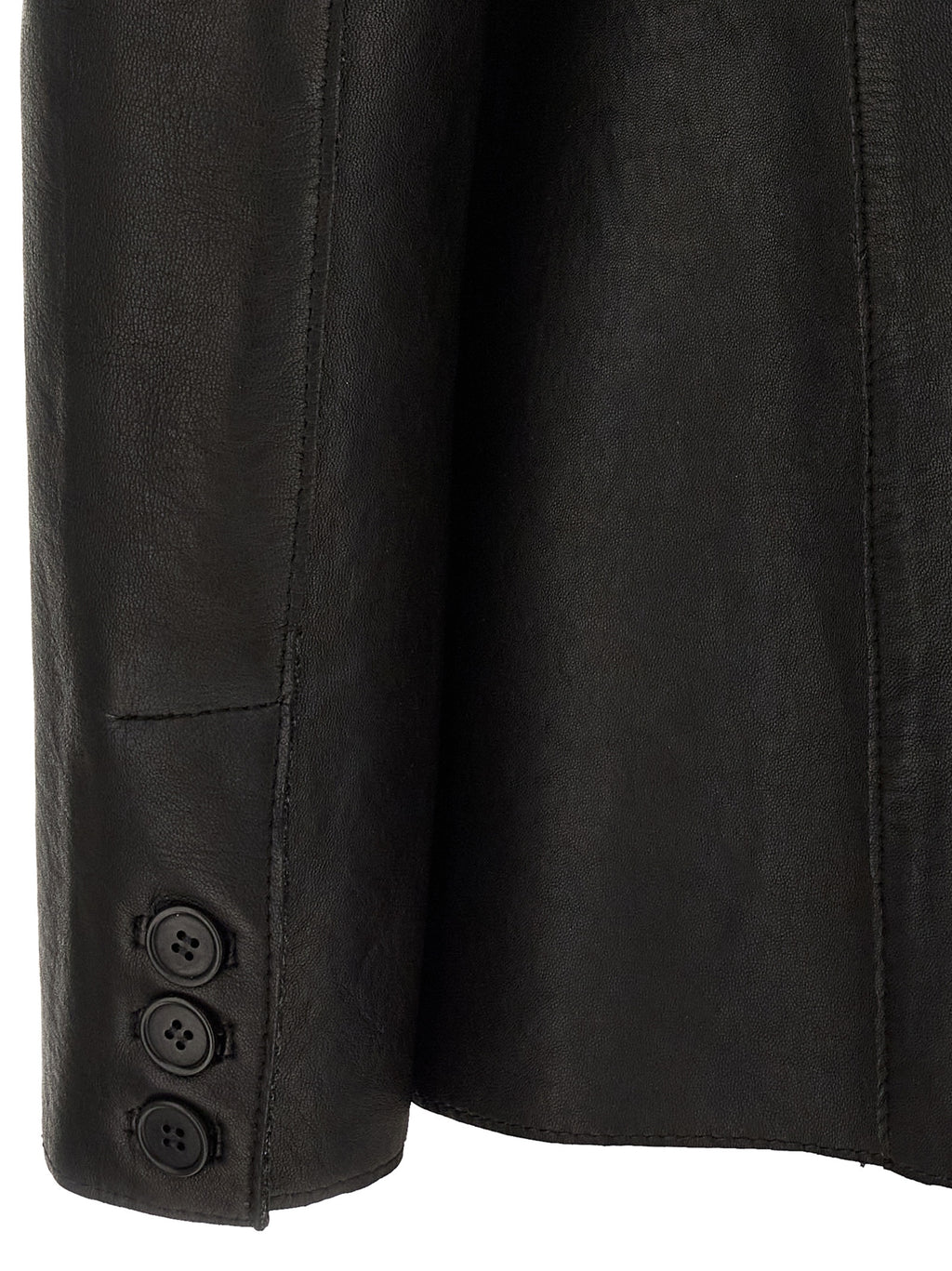 P.A.R.O.S.H. Schwarzer Blazer aus Lammleder
