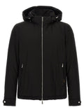MooRER Schwarze Wolljacke in voller Länge