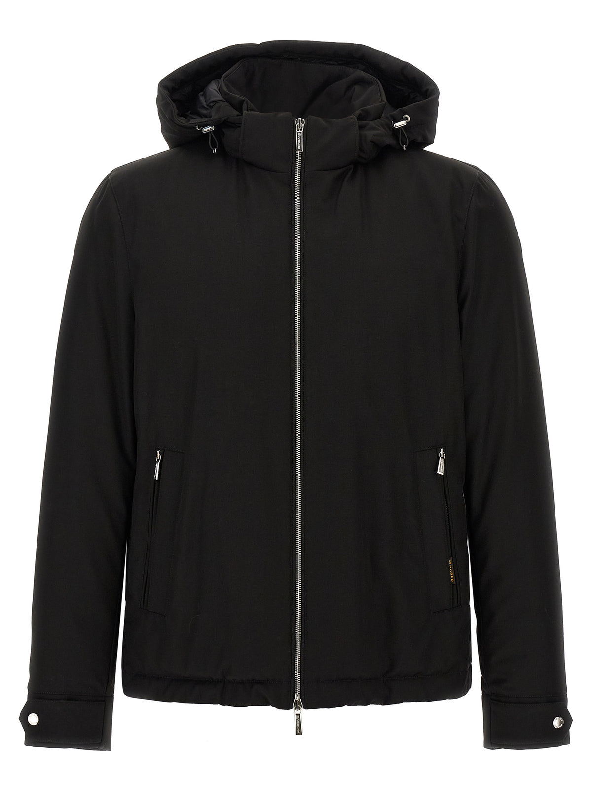 MooRER Schwarze Wolljacke in voller Länge