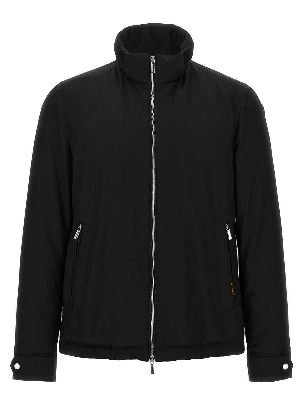 MooRER Schwarze Wolljacke in voller Länge