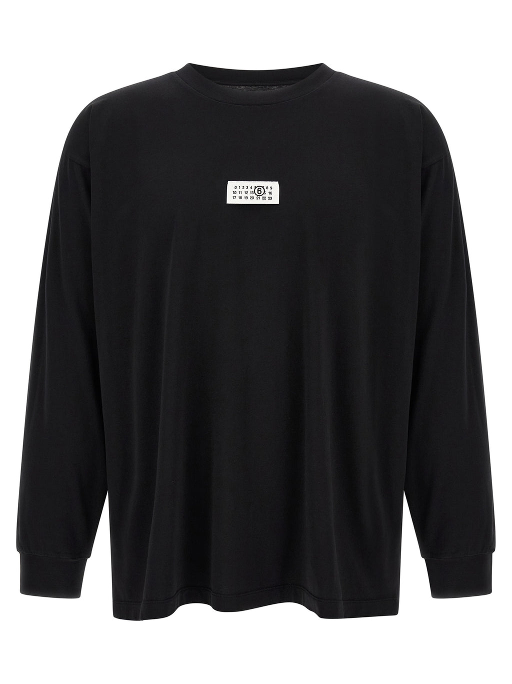 MM6 Maison Margiela Schwarzes Baumwoll-T-Shirt