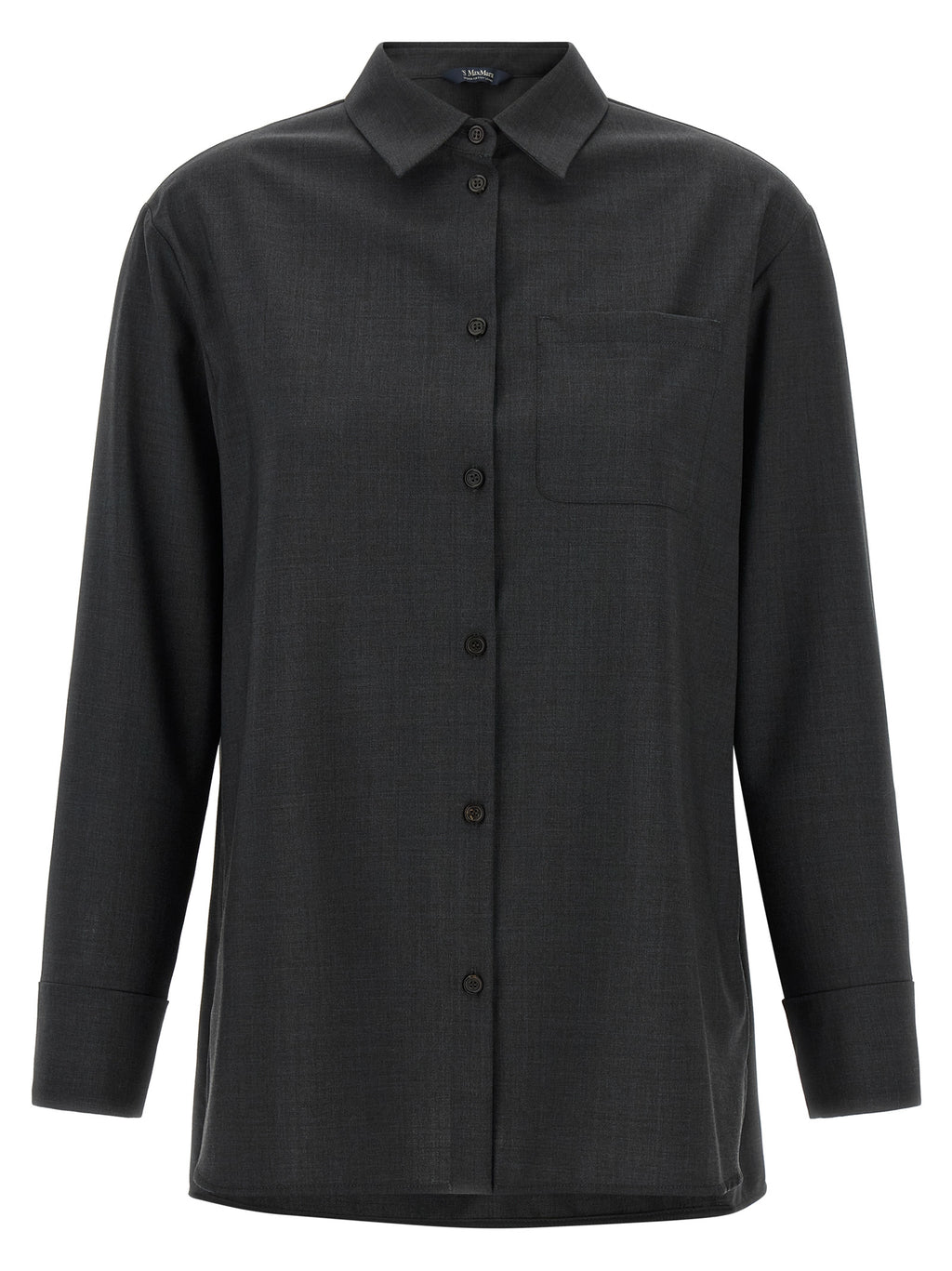 'S Max Mara Graue Wollbluse