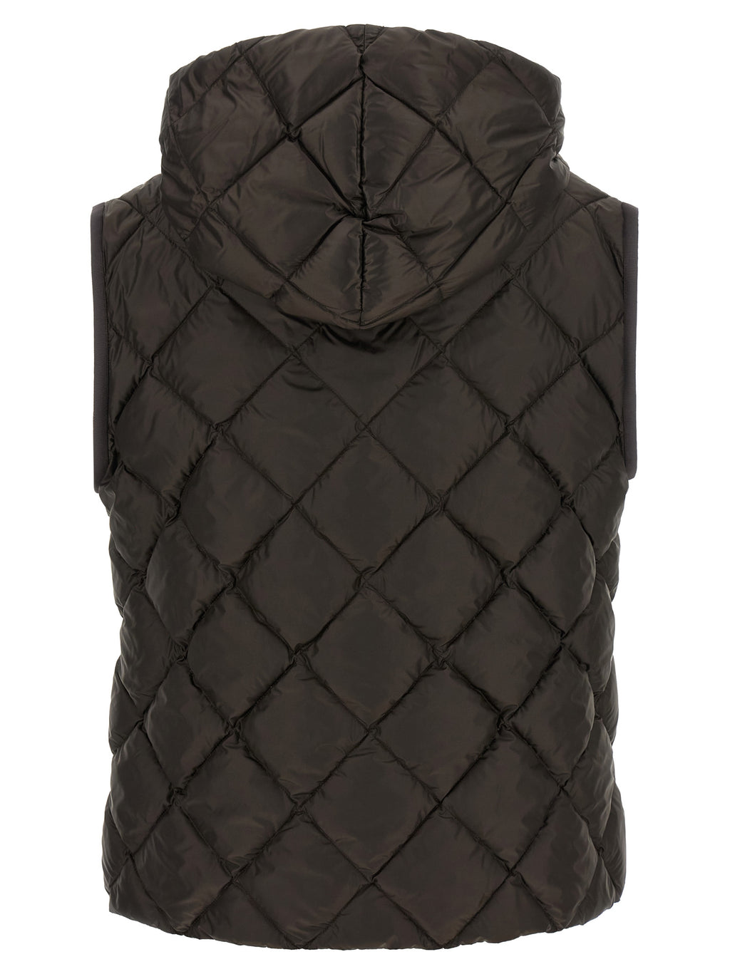 Max Mara Braune ärmellose Jacke aus Polyester