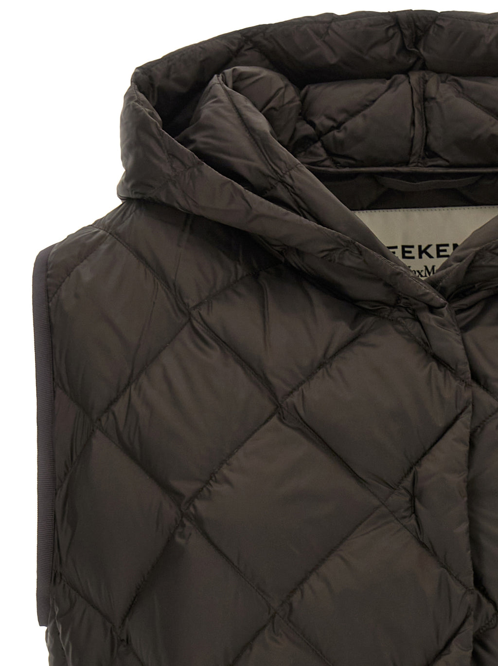 Max Mara Braune ärmellose Jacke aus Polyester