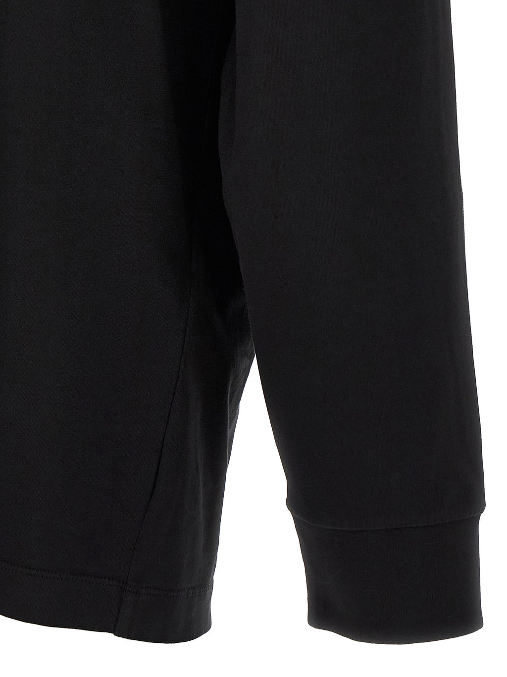 MM6 Maison Margiela Schwarzes Langarm-T-Shirt aus Baumwolle