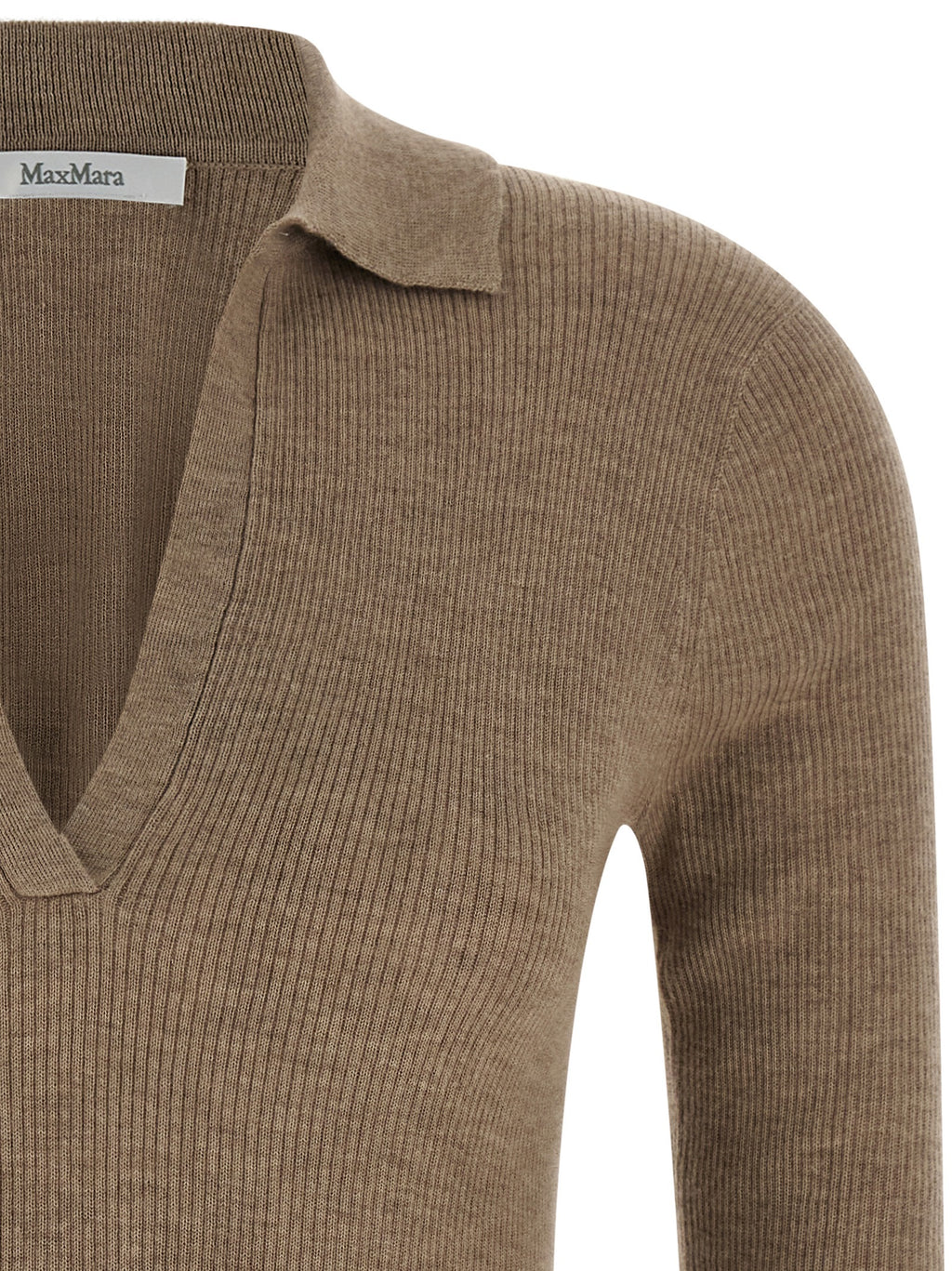 Max Mara Beige Kaschmir-Poloshirt