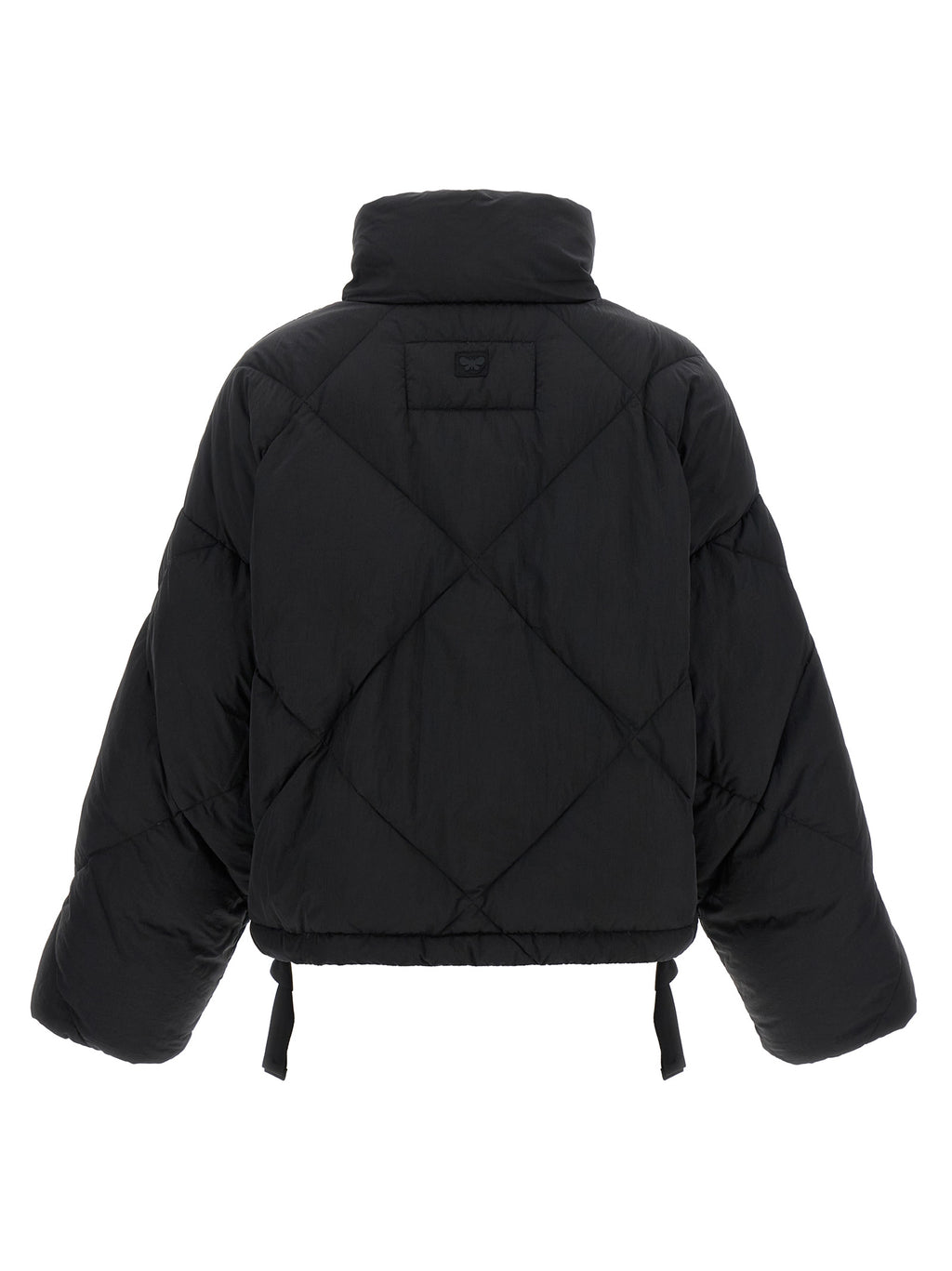 Max Mara Schwarze Polyamid-Jacke in voller Länge