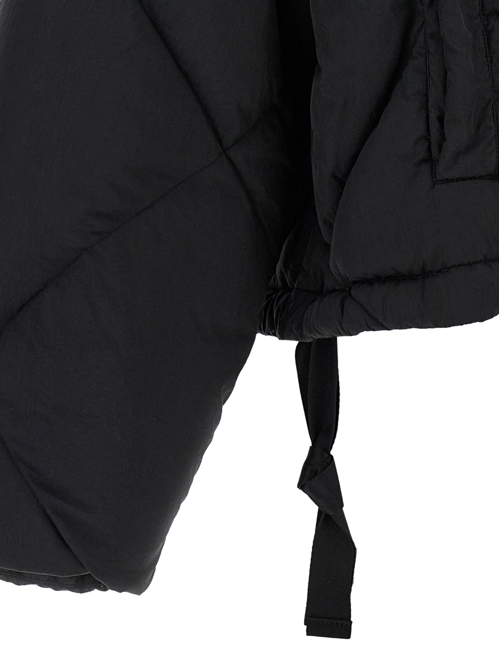 Max Mara Schwarze Polyamid-Jacke in voller Länge
