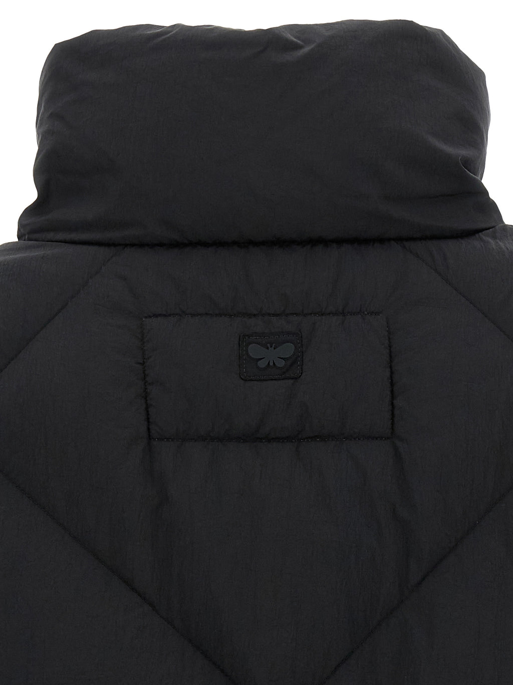 Max Mara Schwarze Polyamid-Jacke in voller Länge
