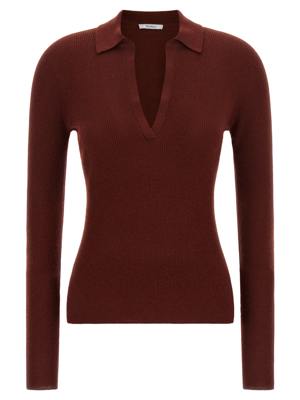 Max Mara Bordeaux Kaschmir Poloshirt