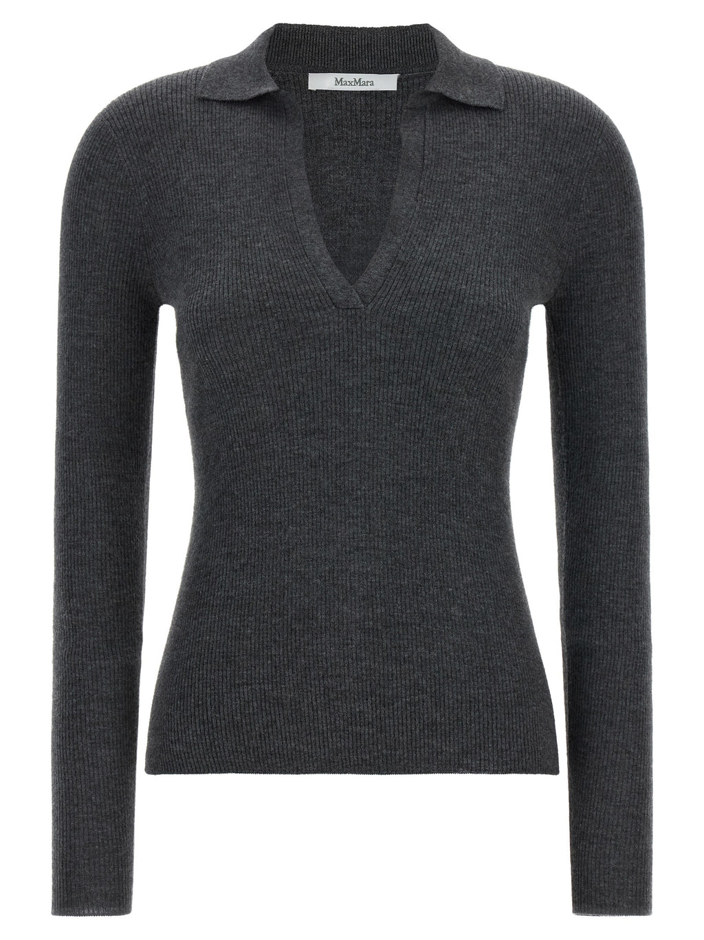 Max Mara Graues Kaschmir-Poloshirt