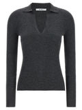 Max Mara Graues Kaschmir-Poloshirt