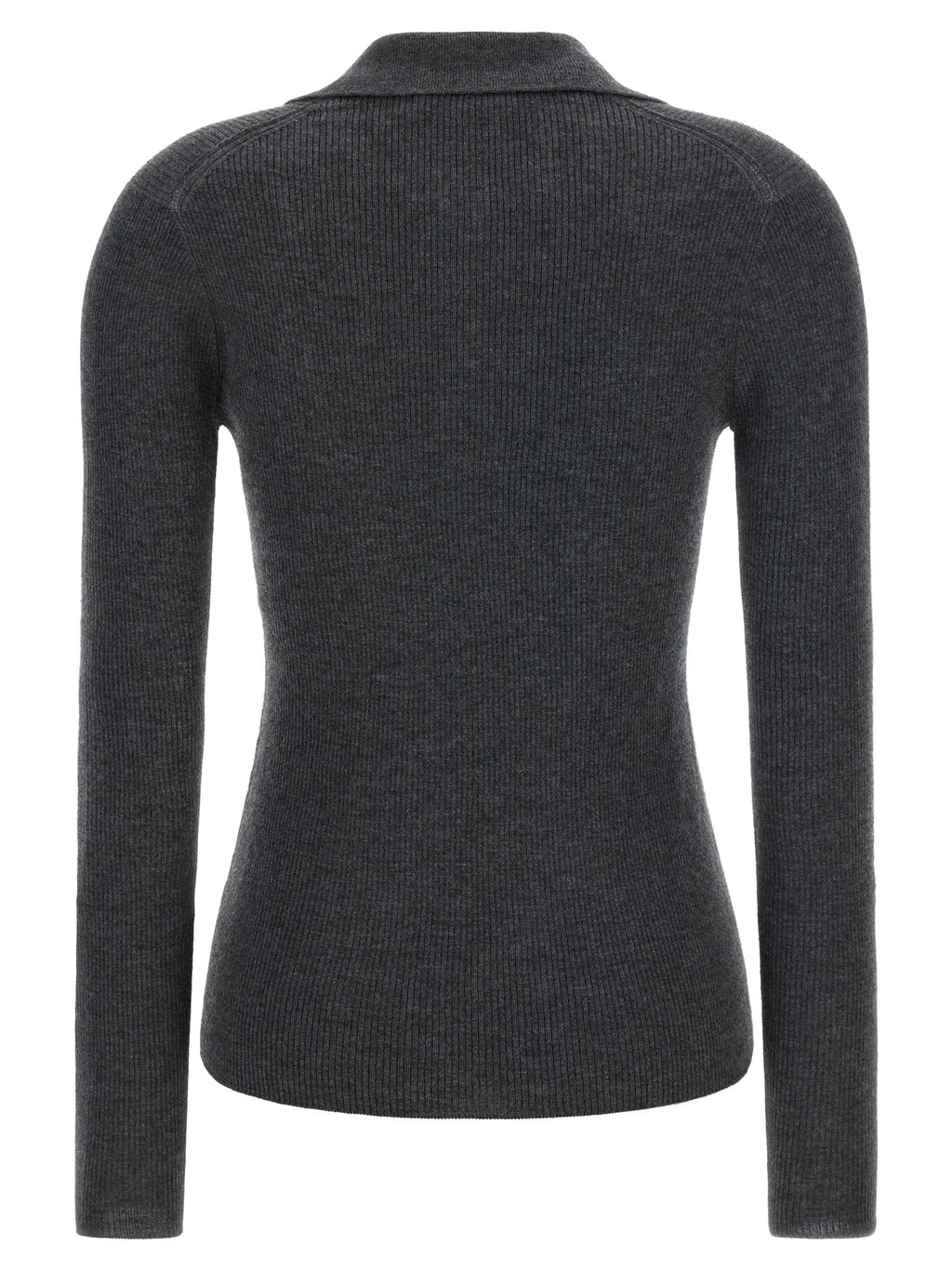 Max Mara Graues Kaschmir-Poloshirt