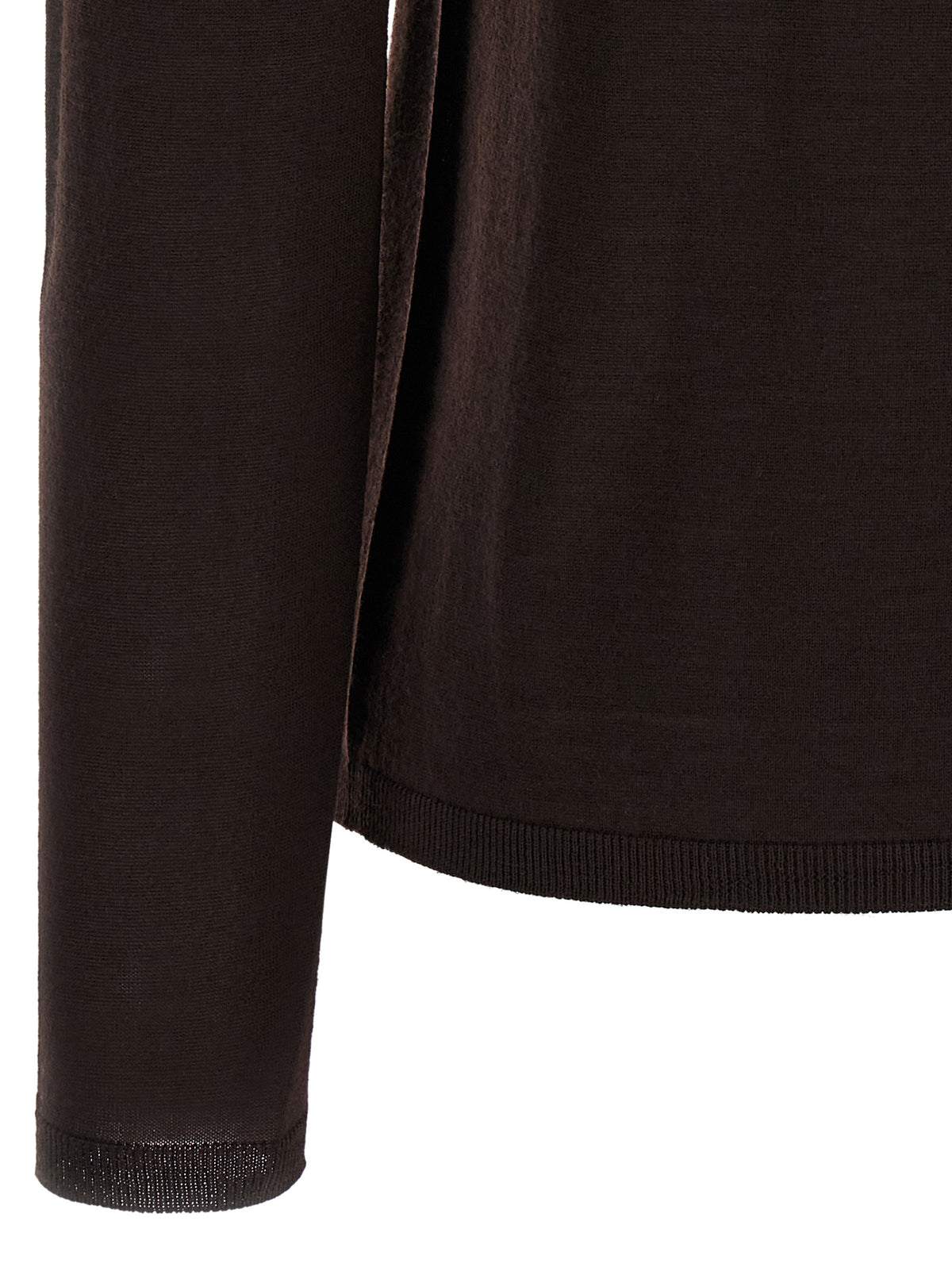 Max Mara Brauner Cardigan aus reiner Schurwolle