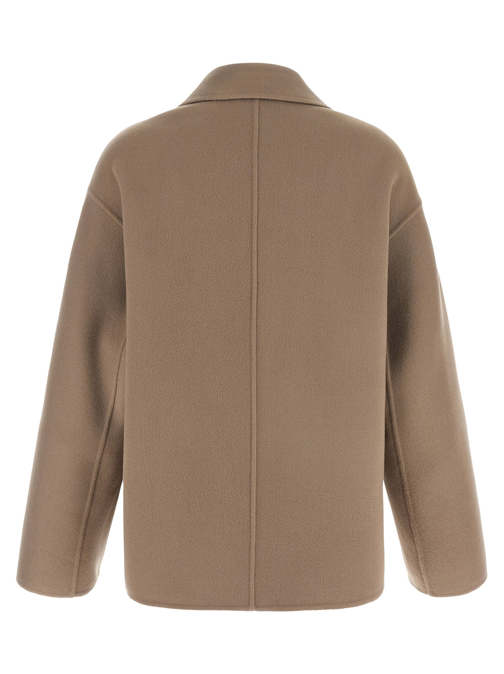 'S Max Mara Beige Wollmantel Lang