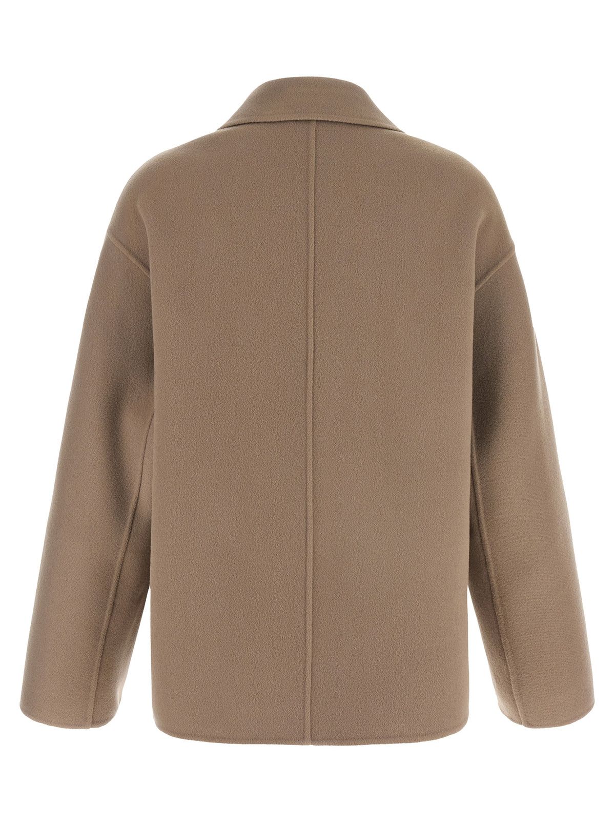 'S Max Mara Beige Wollmantel Lang