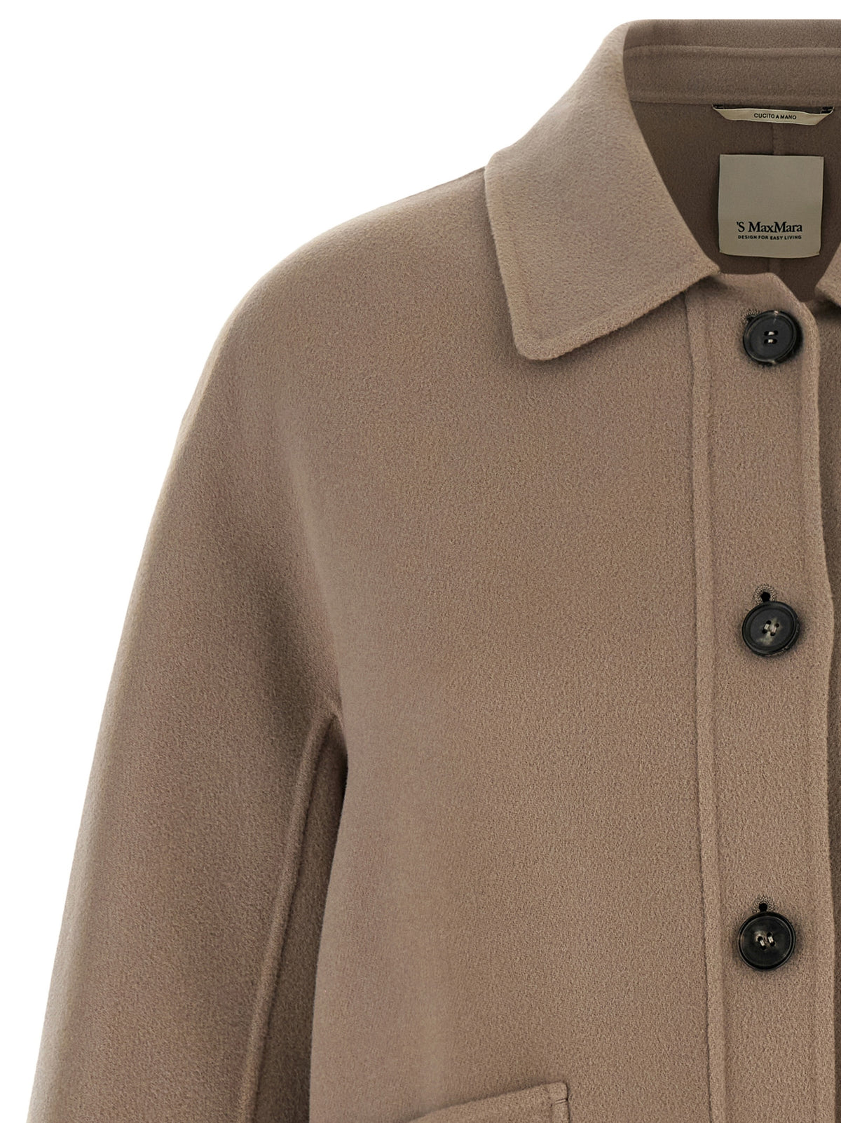 'S Max Mara Beige Wollmantel Lang