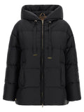Max Mara Schwarze Polyamid-Jacke in voller Länge