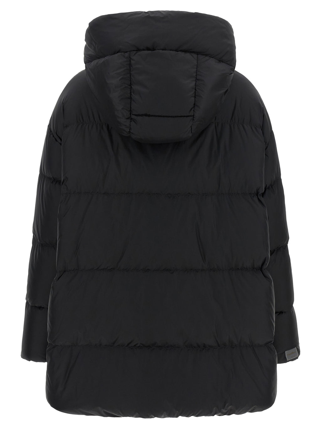 Max Mara Schwarze Polyamid-Jacke in voller Länge