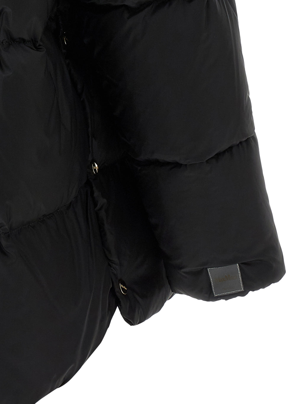 Max Mara Schwarze Polyamid-Jacke in voller Länge