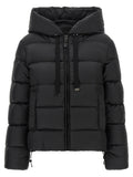 Max Mara Schwarze Polyester-Jacke in voller Länge