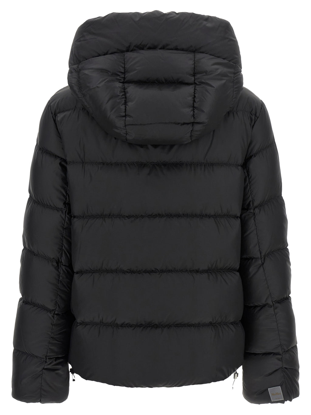 Max Mara Schwarze Polyester-Jacke in voller Länge