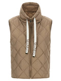 Max Mara Beige Polyamid Ärmellose Jacke