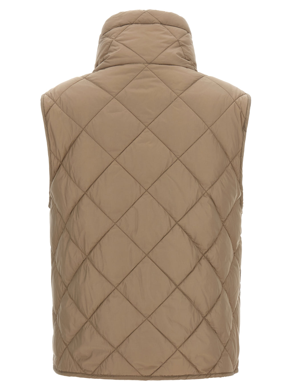 Max Mara Beige Polyamid Ärmellose Jacke