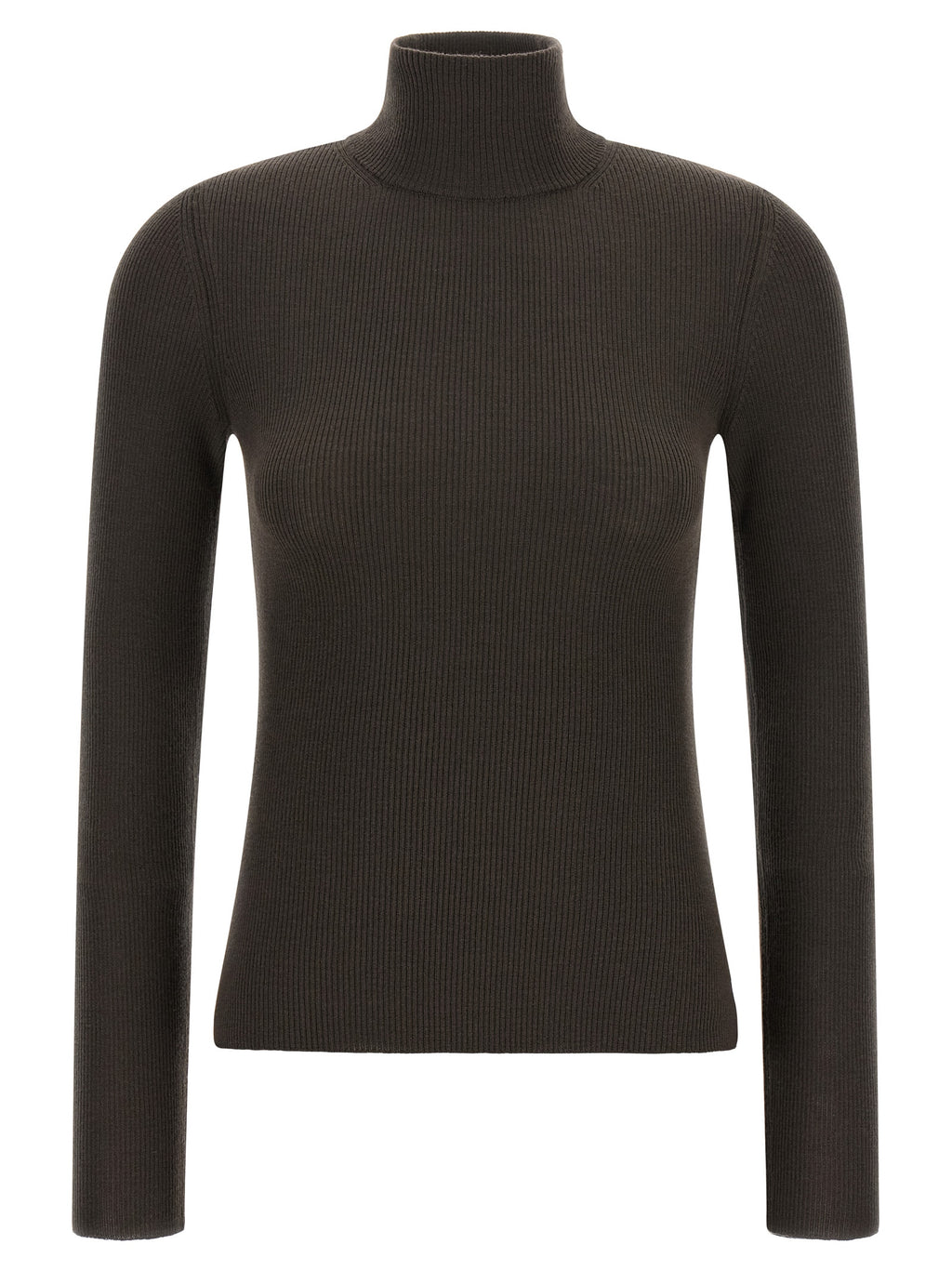 Max Mara Brauner Cardigan aus reiner Schurwolle