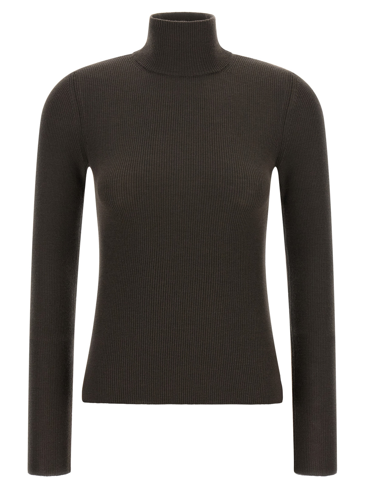 Max Mara Brauner Cardigan aus reiner Schurwolle