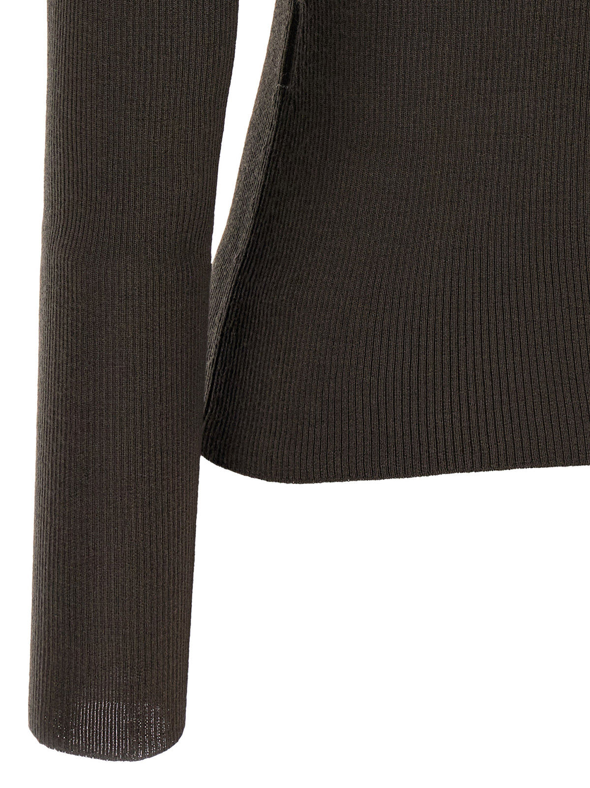 Max Mara Brauner Cardigan aus reiner Schurwolle