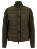 Moncler Grenoble Zweifarbige Polyamid-Strickjacke