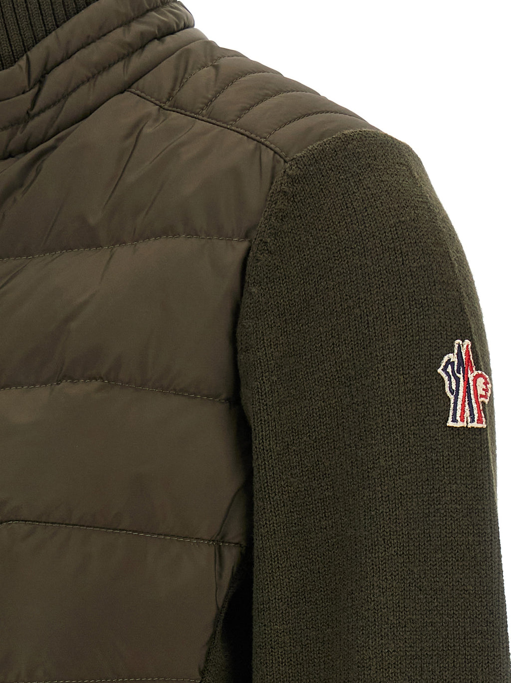 Moncler Grenoble Zweifarbige Polyamid-Strickjacke