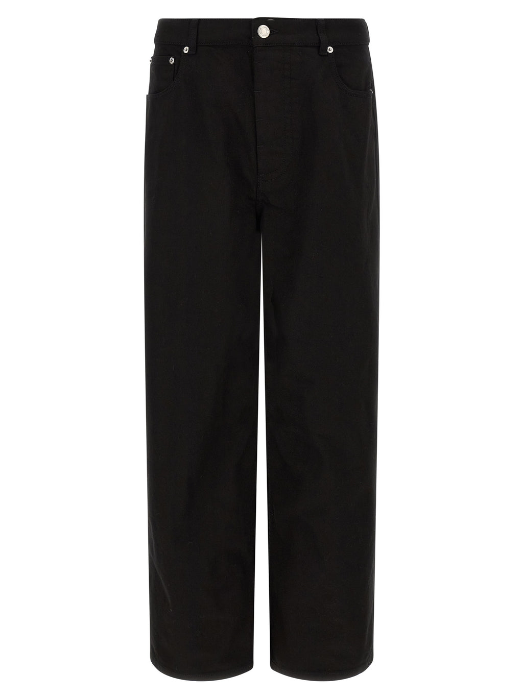 Ami Paris Schwarze Baumwolljeans im Relaxed Fit