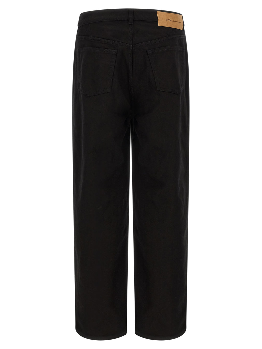Ami Paris Schwarze Baumwolljeans im Relaxed Fit