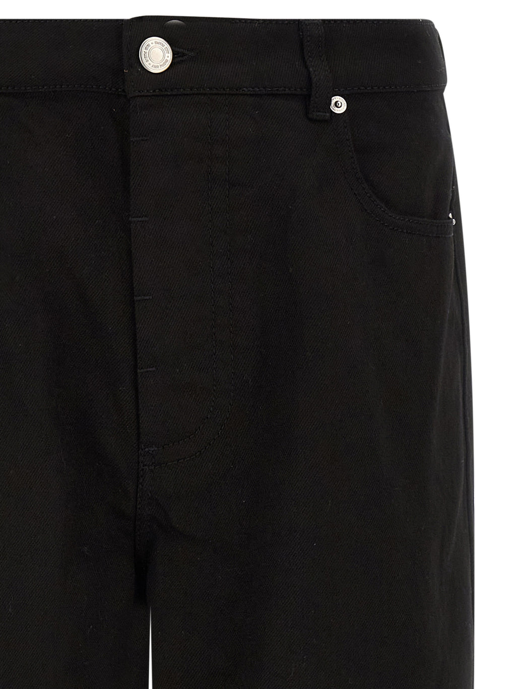 Ami Paris Schwarze Baumwolljeans im Relaxed Fit