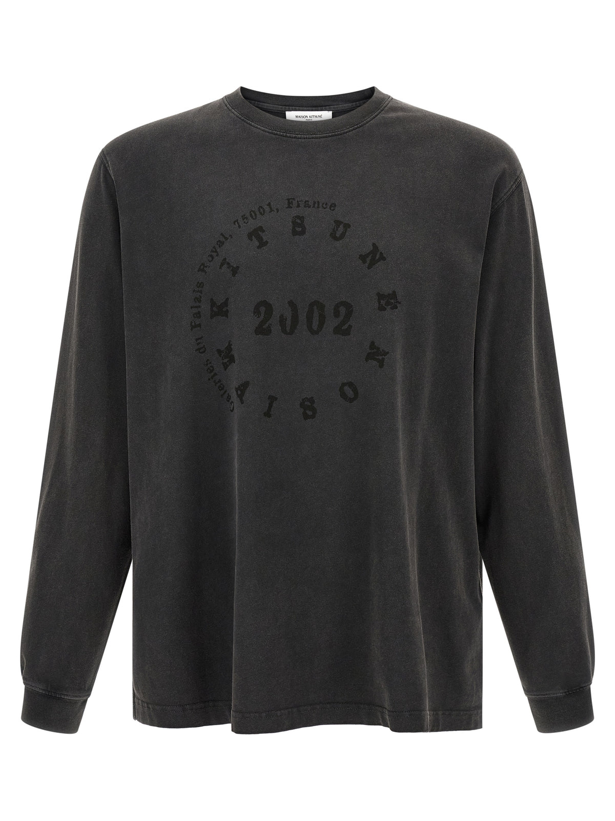 Maison Kitsuné Schwarzes Bio-Baumwoll-T-Shirt