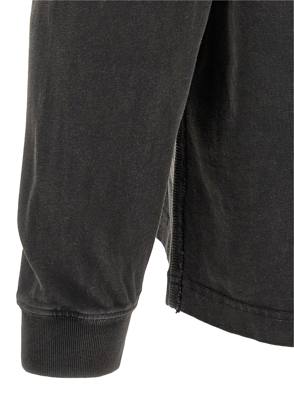 Maison Kitsuné Schwarzes Bio-Baumwoll-T-Shirt