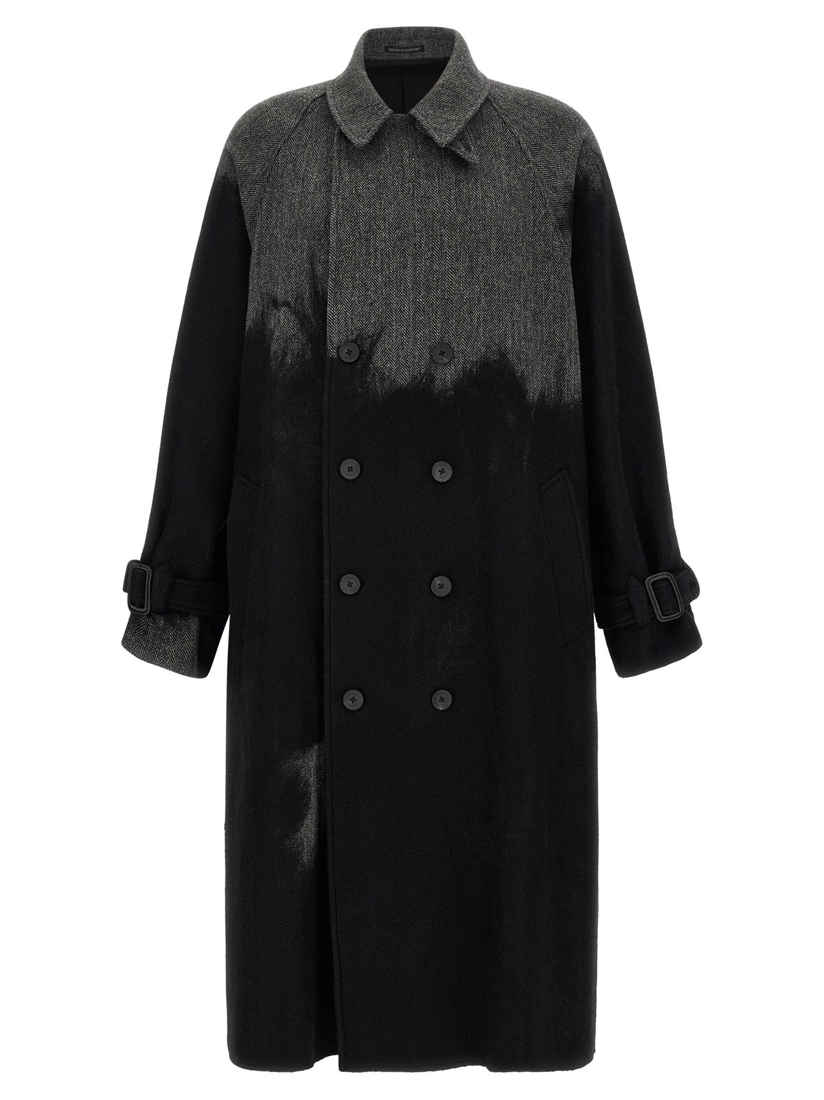 Yohji Yamamoto Grauer Wollmantel