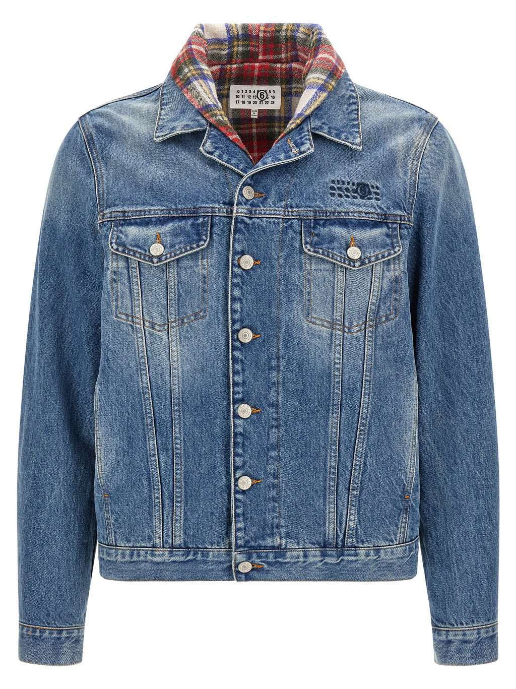 MM6 Maison Margiela Blaue Jeansjacke aus Baumwolle