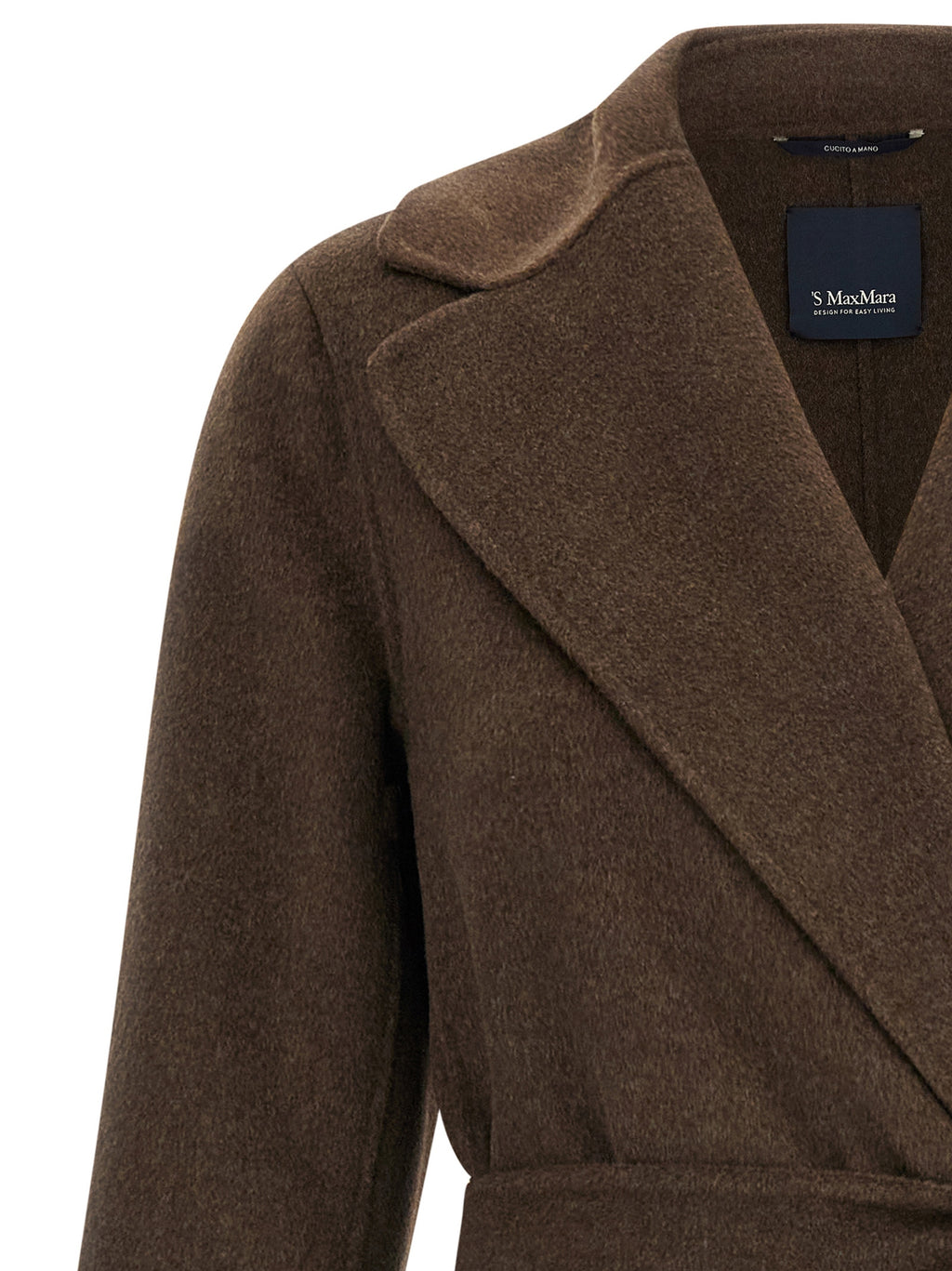'S Max Mara Mantel aus reiner Schurwolle in Braun