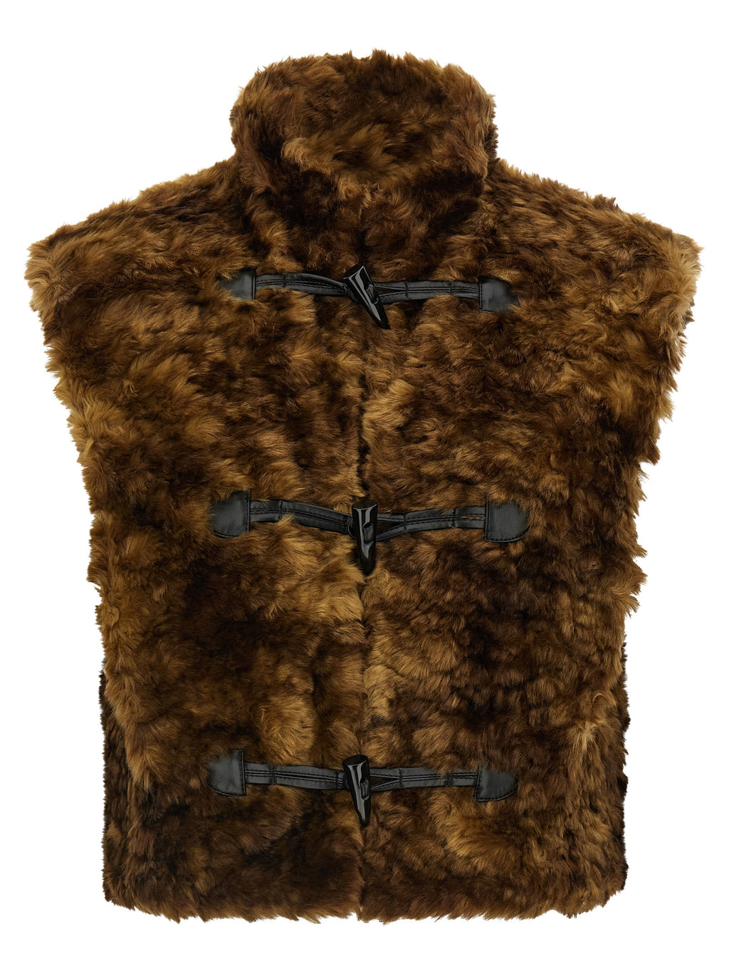 Isabel Marant Étoile Braune Marabou-Weste ohne Ärmel